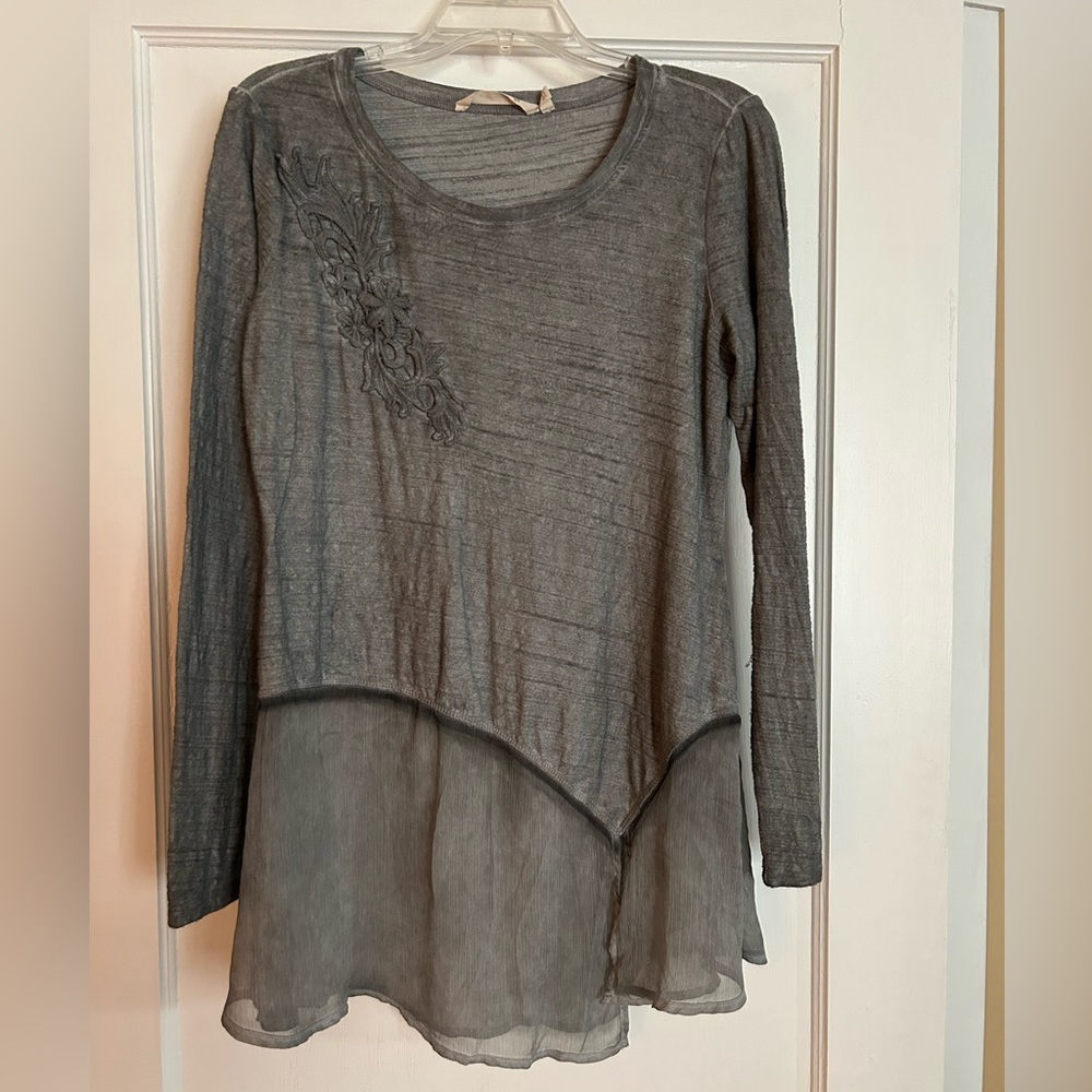 Soft Surroundings gray tunic in XS